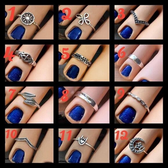 STERLING SILVER TOE RINGS 2 FOR $30.00 - Picture 1 of 5